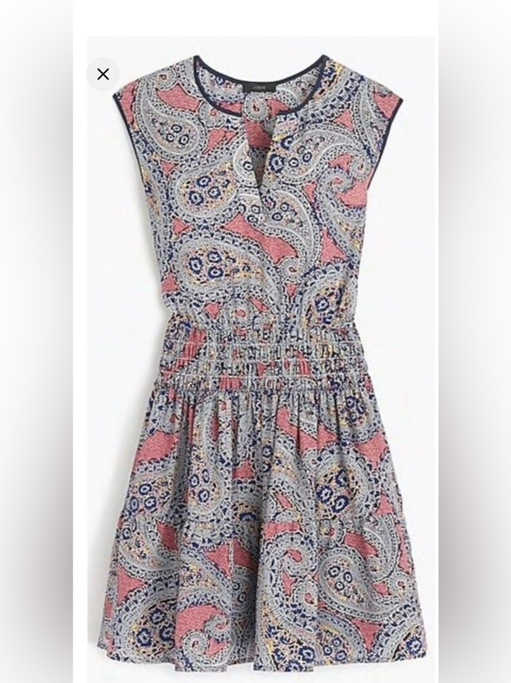 J. Crew Silk Sleeveless Paisley Print Dress